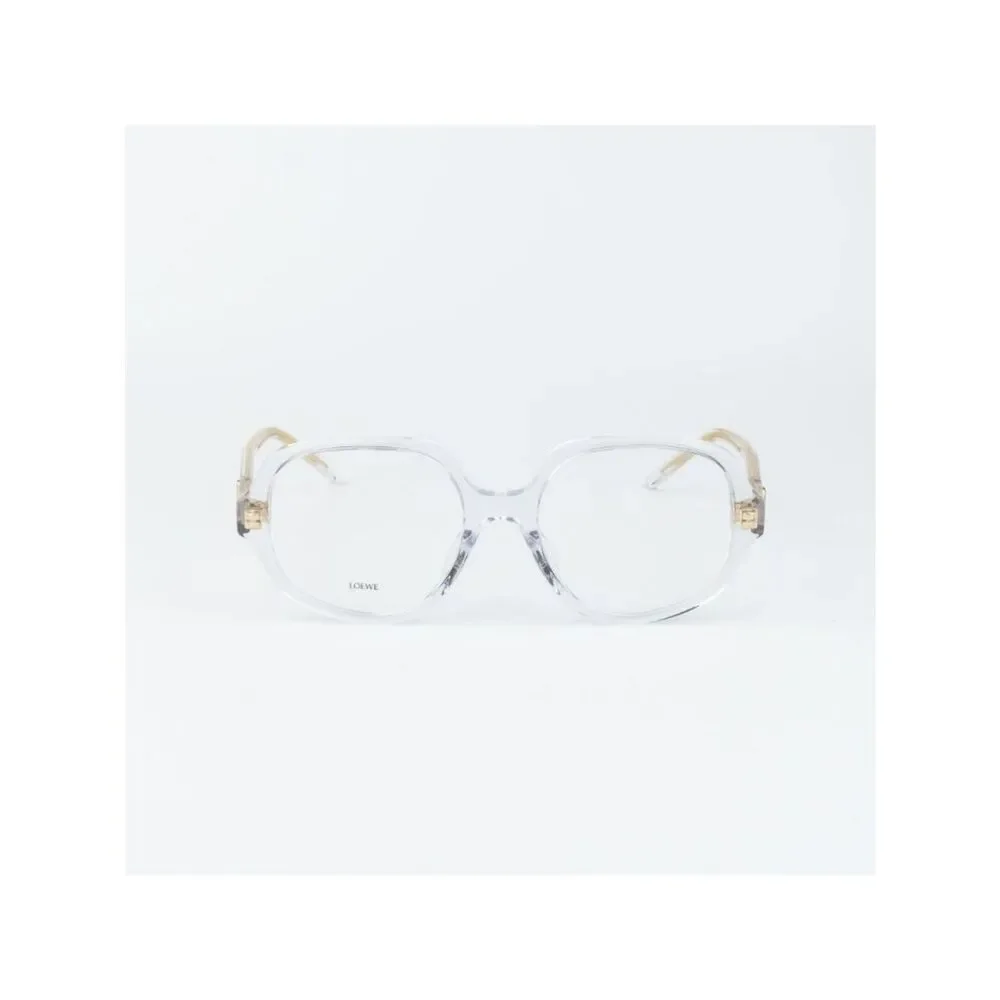 Loewe SLIM Women Eyeglasses White Crystal Round LW50049I 022 NEW AUTHENTIC
